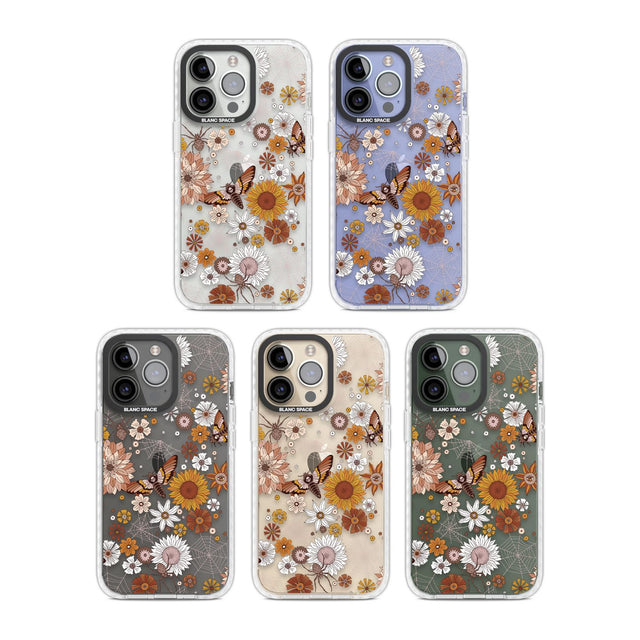 Halloween Skulls and FlowersPhone Case for iPhone 14 Pro