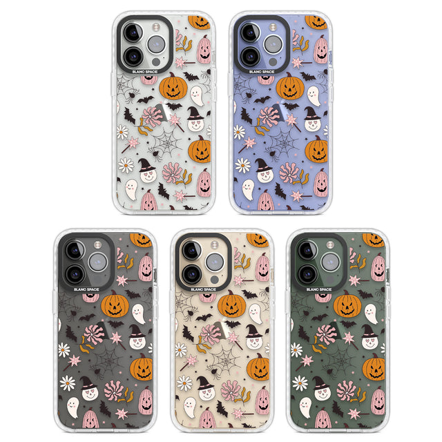 Spooky Mix Clear Impact Phone Case for iPhone 13 Pro, iPhone 14 Pro, iPhone 15 Pro