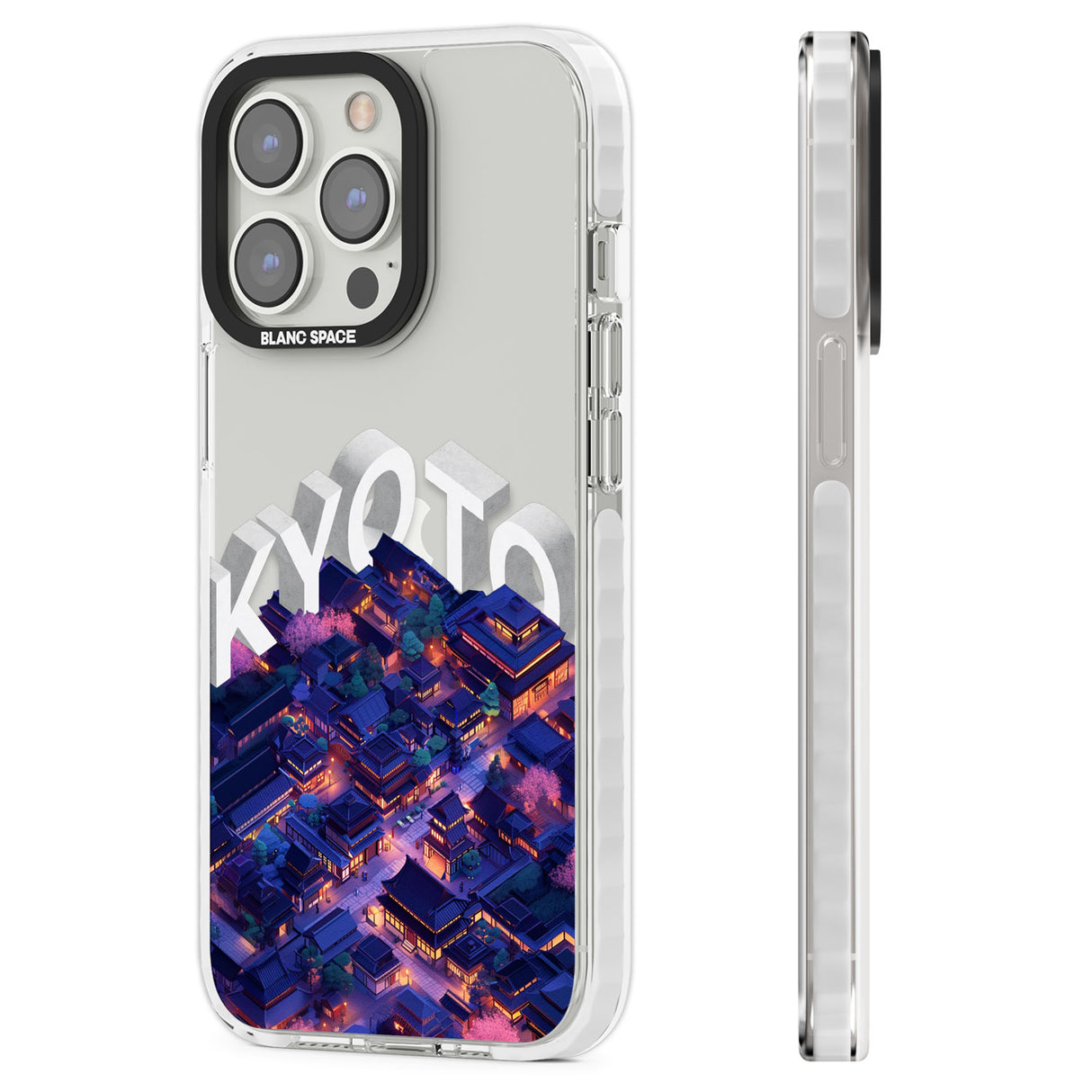 Kyoto Clear Impact Phone Case for iPhone 13 Pro, iPhone 14 Pro, iPhone 15 Pro