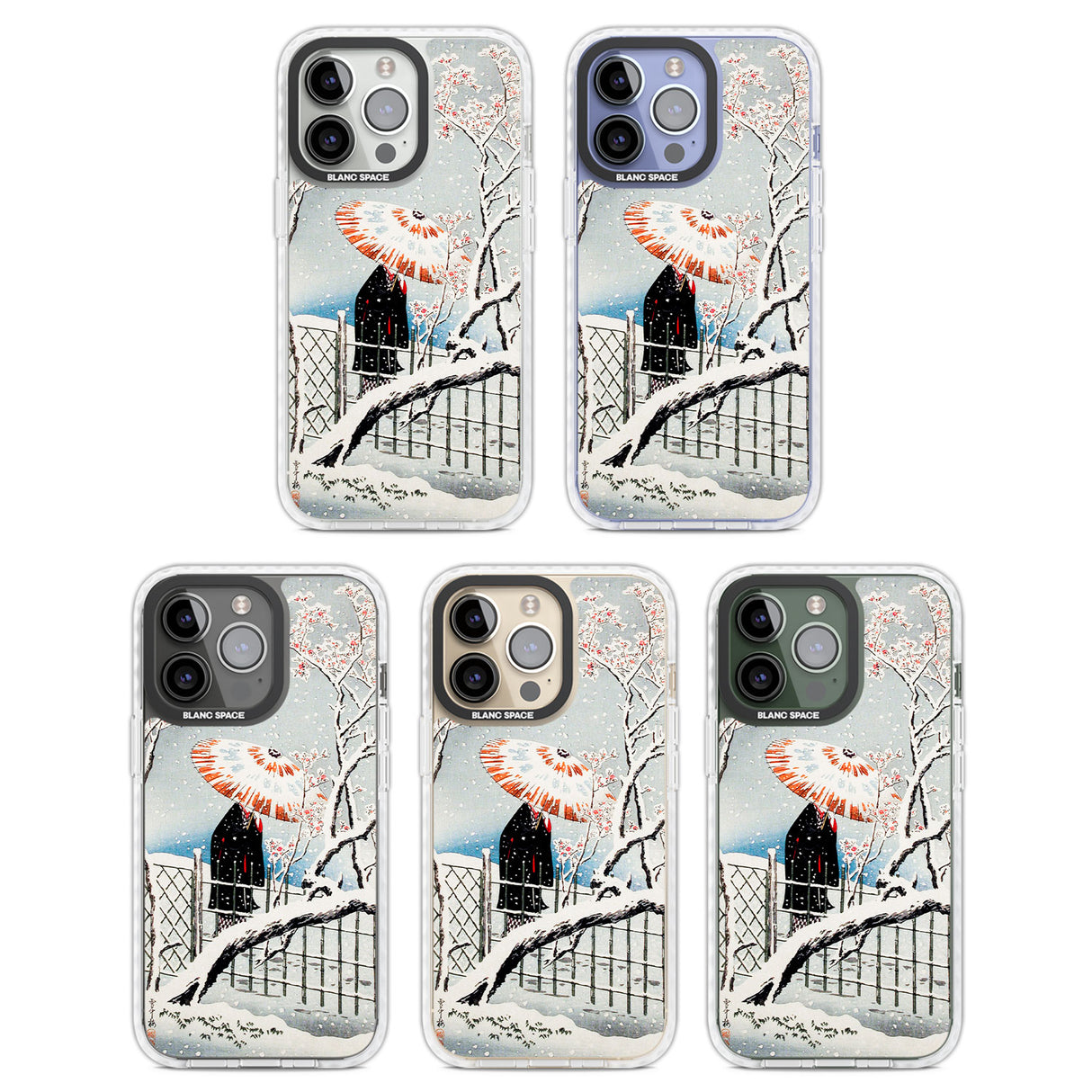 Plum Tree in Snow by Hiroaki Takahashi Clear Impact Phone Case for iPhone 13 Pro, iPhone 14 Pro, iPhone 15 Pro