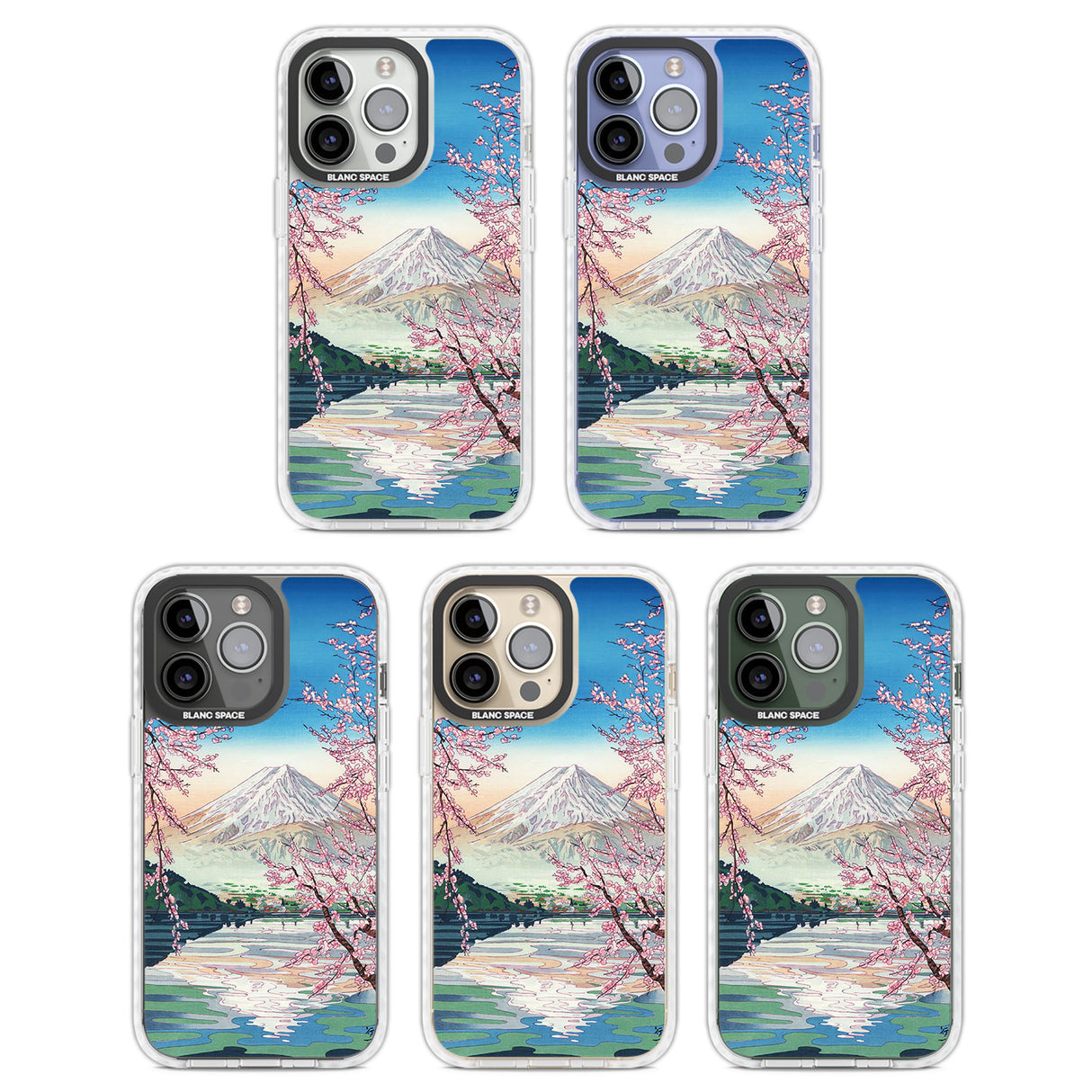 Mt. Fuji from Lake Kawaguchi Clear Impact Phone Case for iPhone 13 Pro, iPhone 14 Pro, iPhone 15 Pro