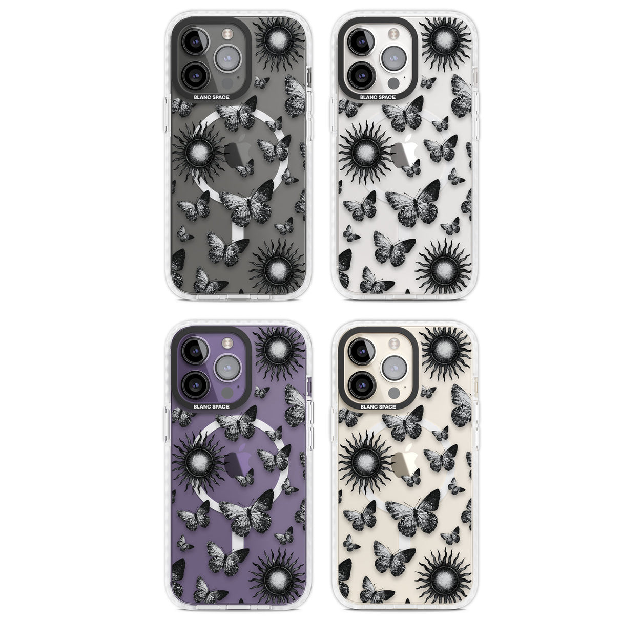 Butterflies & Suns Magsafe Impact Phone Case for iPhone 13 Pro, iPhone 14 Pro, iPhone 15 Pro