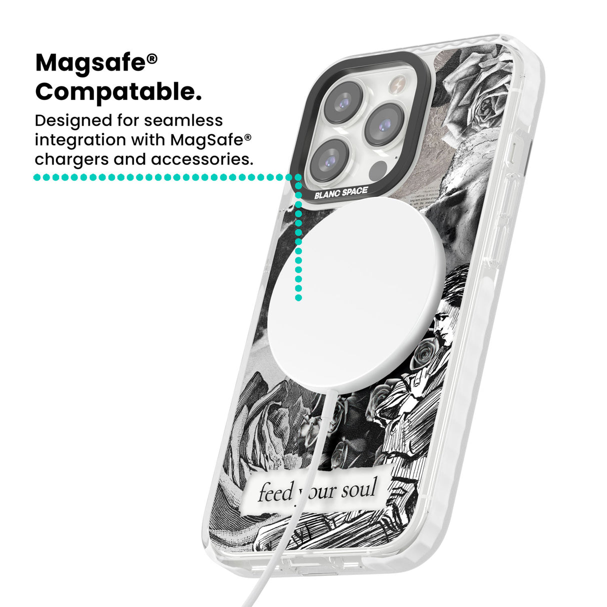 Feed Your Soul Magsafe Impact Phone Case for iPhone 13 Pro, iPhone 14 Pro, iPhone 15 Pro