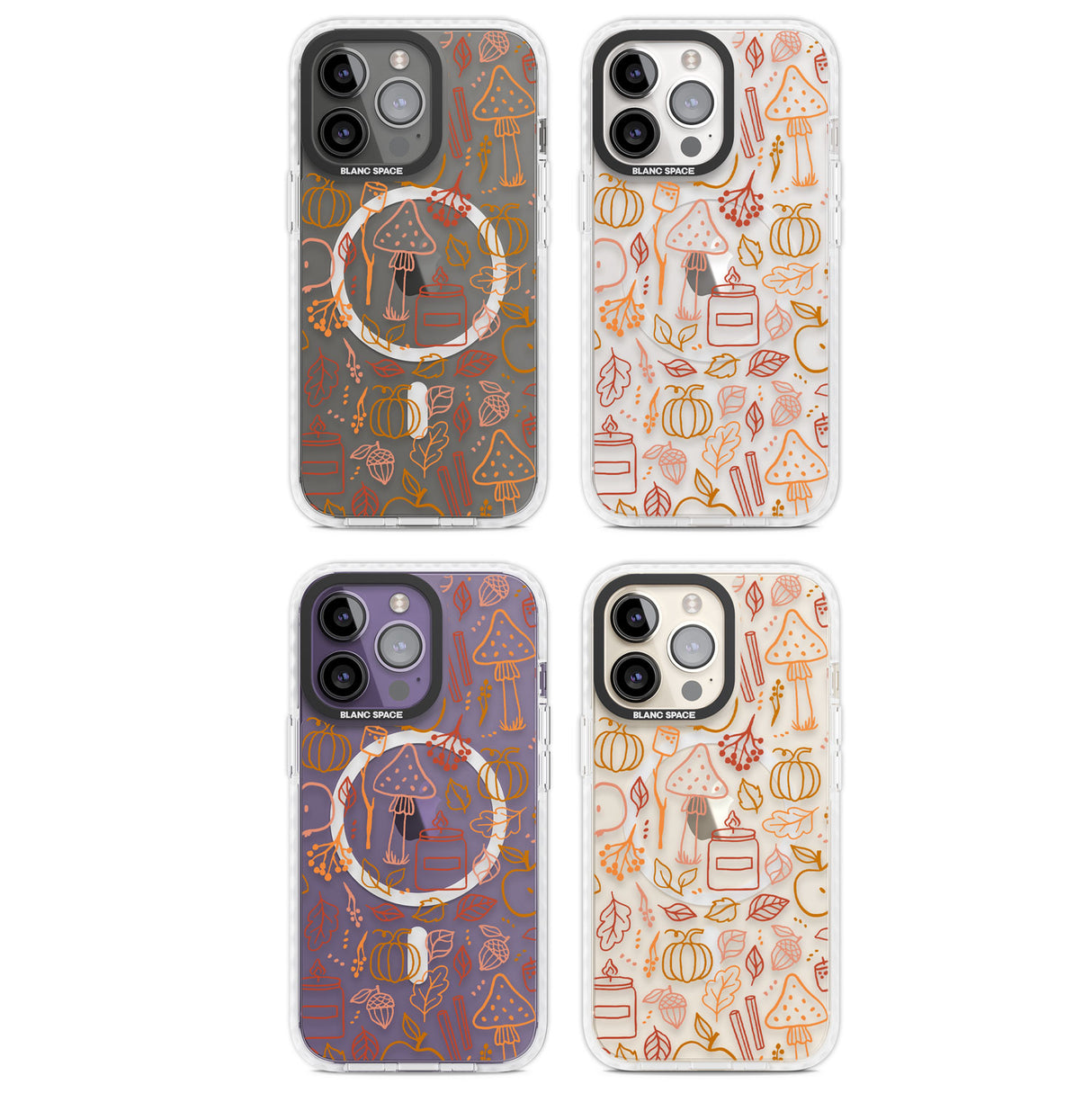 Autumn Line Pattern Magsafe Impact Phone Case for iPhone 13 Pro, iPhone 14 Pro, iPhone 15 Pro