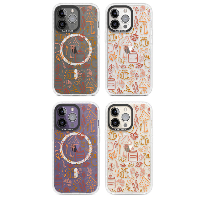 Autumn Line Pattern Magsafe Impact Phone Case for iPhone 13 Pro, iPhone 14 Pro, iPhone 15 Pro