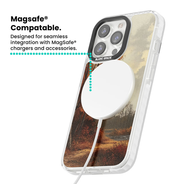 Vintage Autumn Oil Painting Magsafe Impact Phone Case for iPhone 13 Pro, iPhone 14 Pro, iPhone 15 Pro