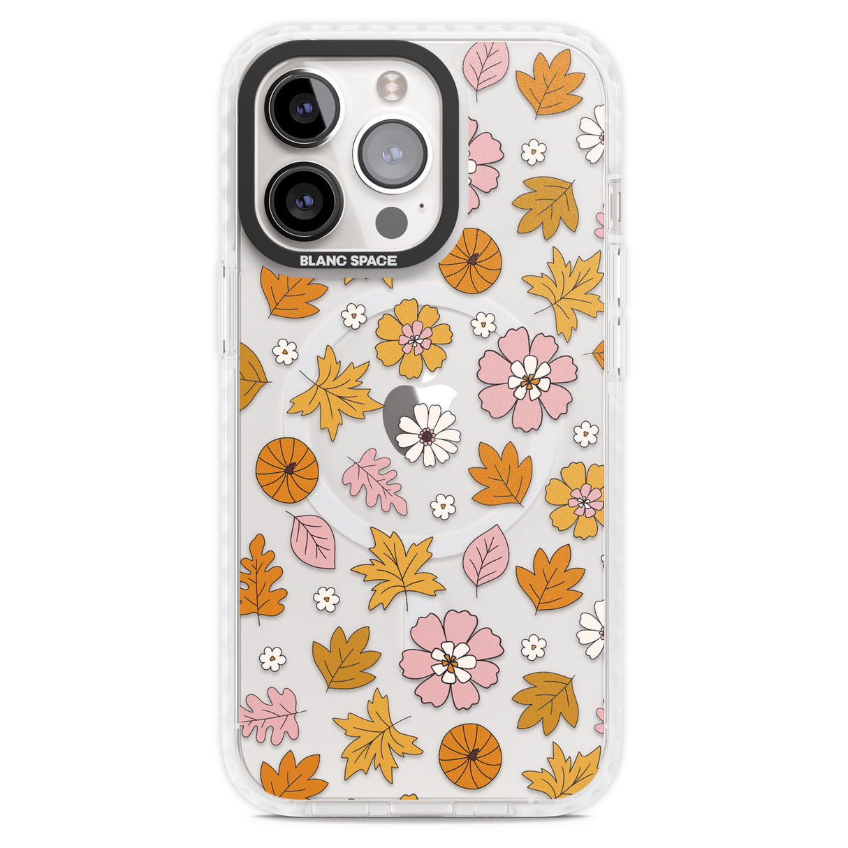 Autumn Leaves and Flowers Magsafe Impact Phone Case for iPhone 13 Pro, iPhone 14 Pro, iPhone 15 Pro