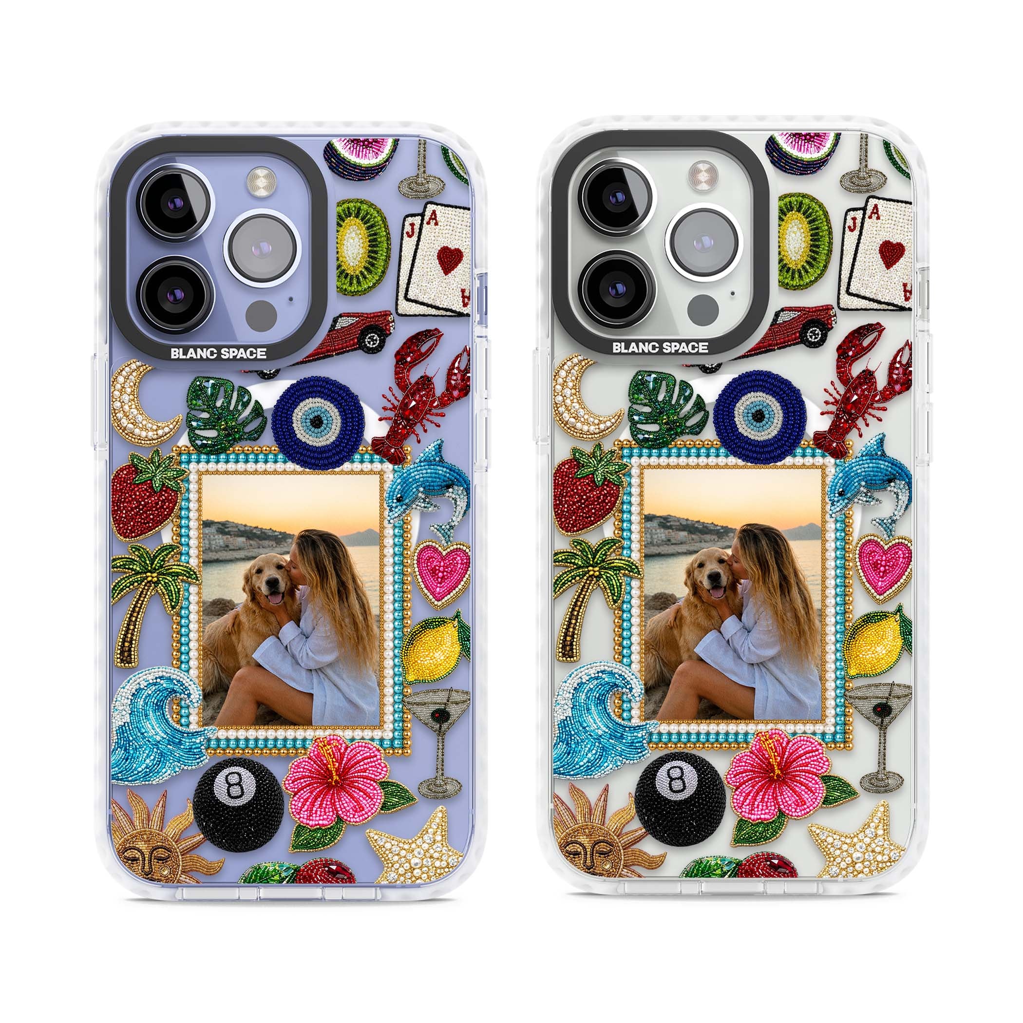 Beaded Photo coastal iPhone case | Impact Magsafe case for iPhone 13 Pro, iPhone 14 Pro, iPhone 15 Pro