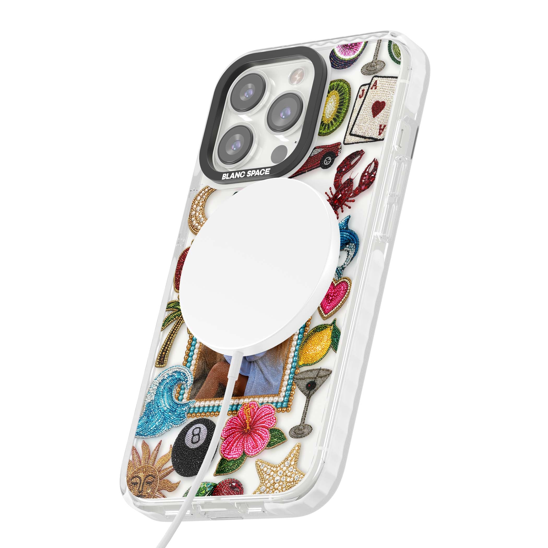 Beaded Photo coastal iPhone case | Impact Magsafe case for iPhone 13 Pro, iPhone 14 Pro, iPhone 15 Pro