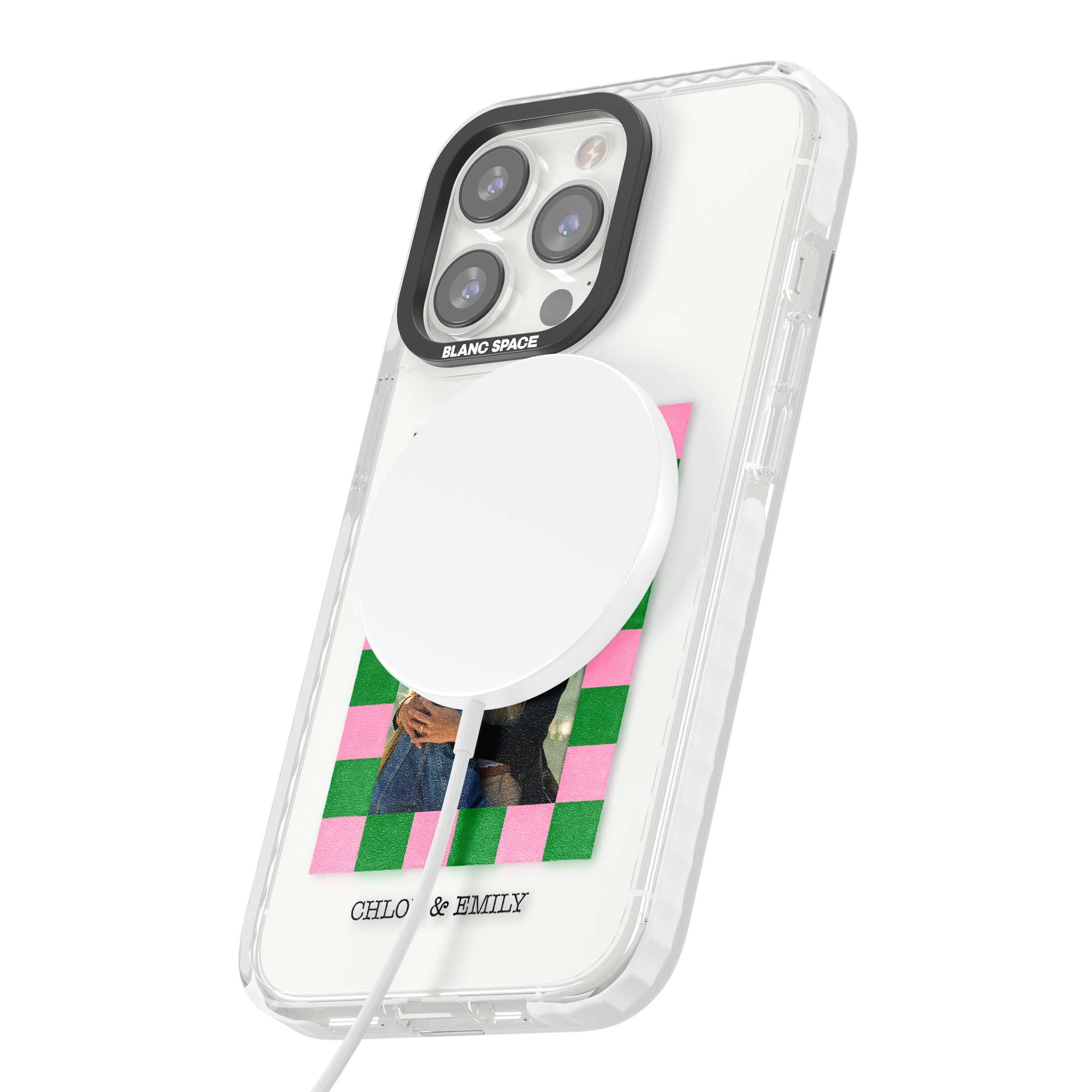 Riviera Check Photo cute iPhone case | Impact Magsafe case for iPhone 13 Pro, iPhone 14 Pro, iPhone 15 Pro