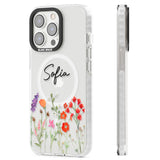 Personalised Spring Wildflowers Magsafe Impact Phone Case for iPhone 13 Pro, iPhone 14 Pro, iPhone 15 Pro