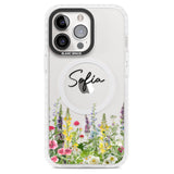 Personalised Garden Wildfowers Magsafe Impact Phone Case for iPhone 13 Pro, iPhone 14 Pro, iPhone 15 Pro