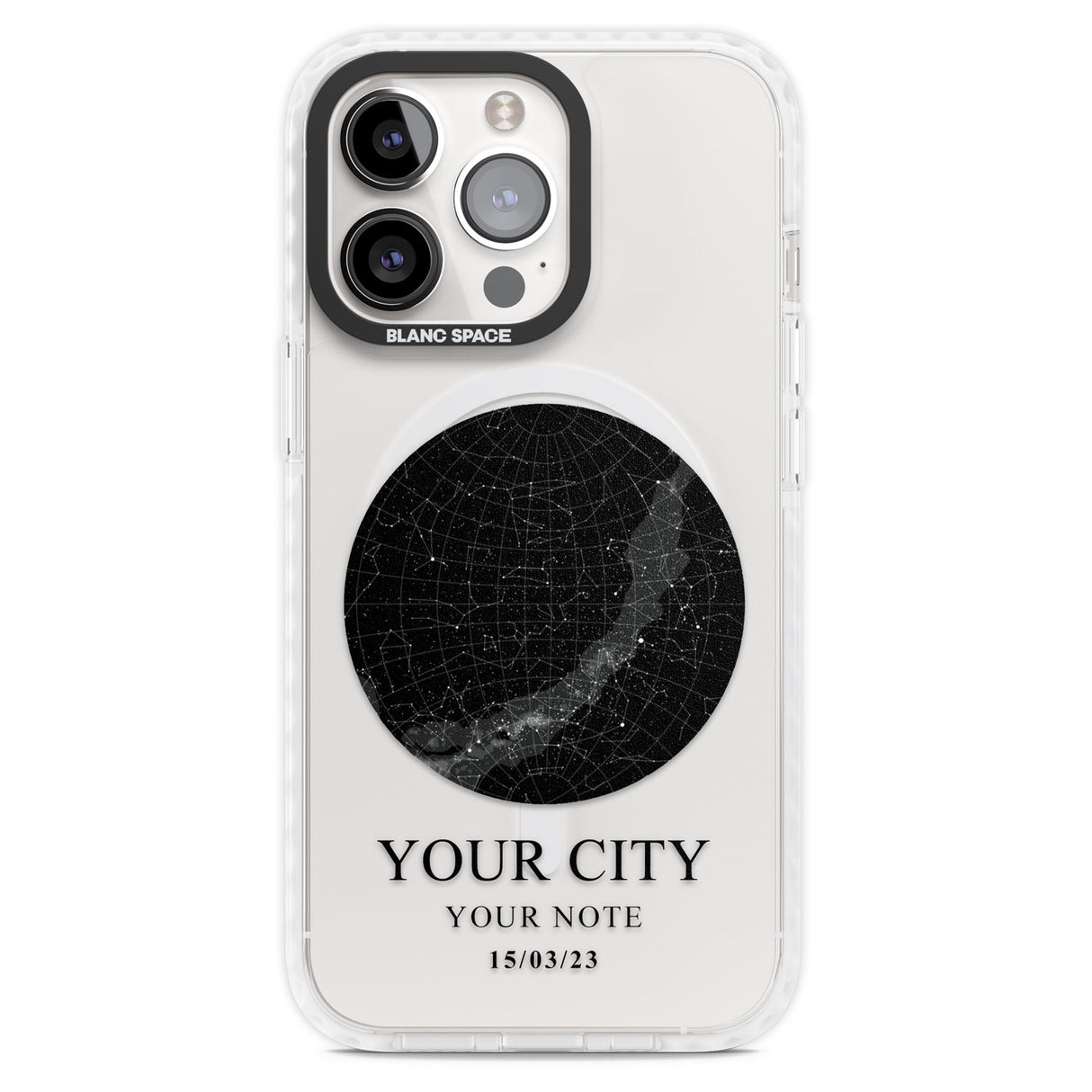 Personalised Star Map Magsafe Impact Phone Case for iPhone 13 Pro, iPhone 14 Pro, iPhone 15 Pro