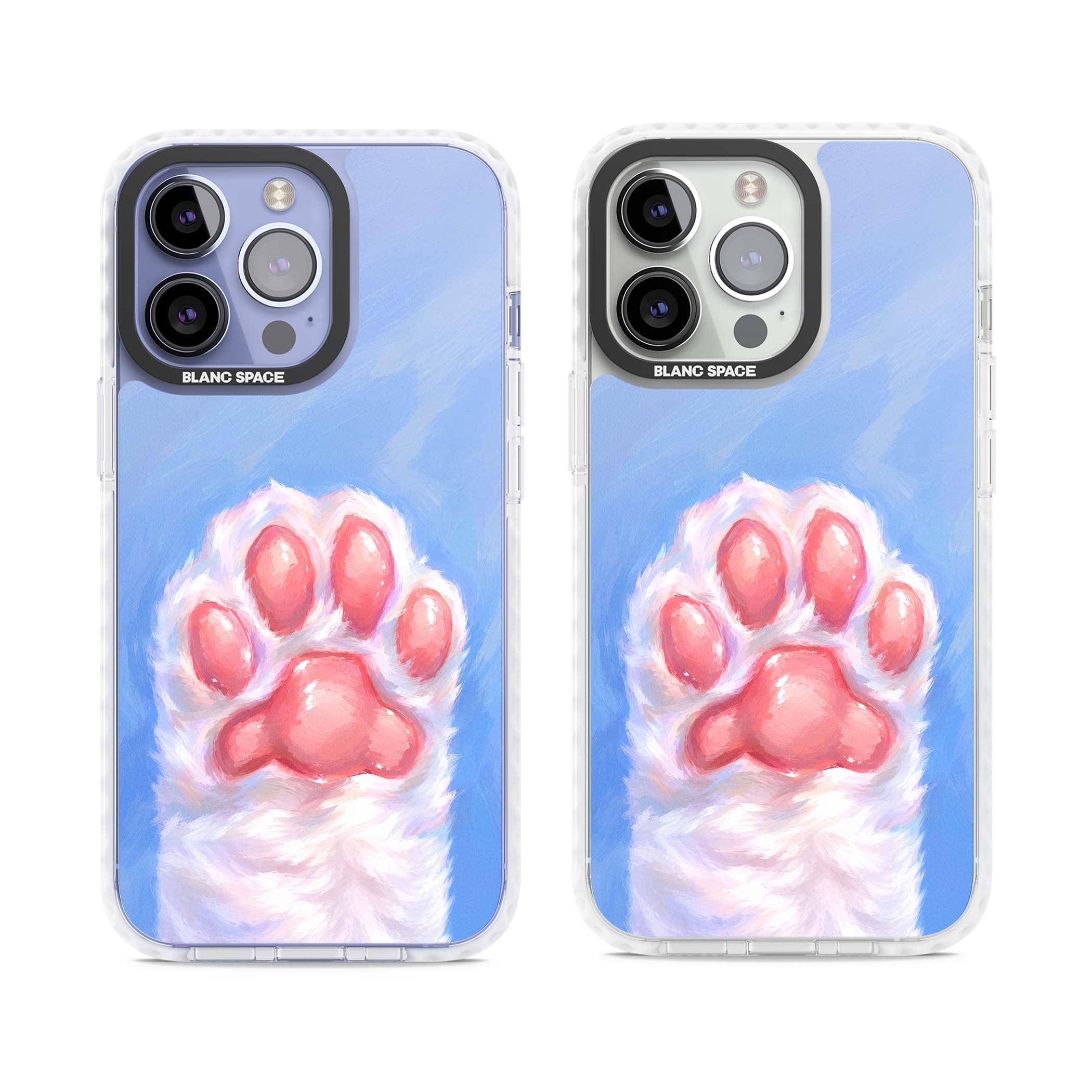 Soft White Paw cute iPhone case | Impact Magsafe case for iPhone 13 Pro, iPhone 14 Pro, iPhone 15 Pro