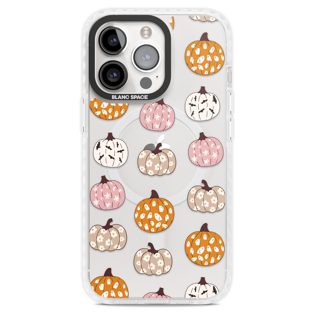 Floral Pumpkins Magsafe Impact Phone Case for iPhone 13 Pro, iPhone 14 Pro, iPhone 15 Pro