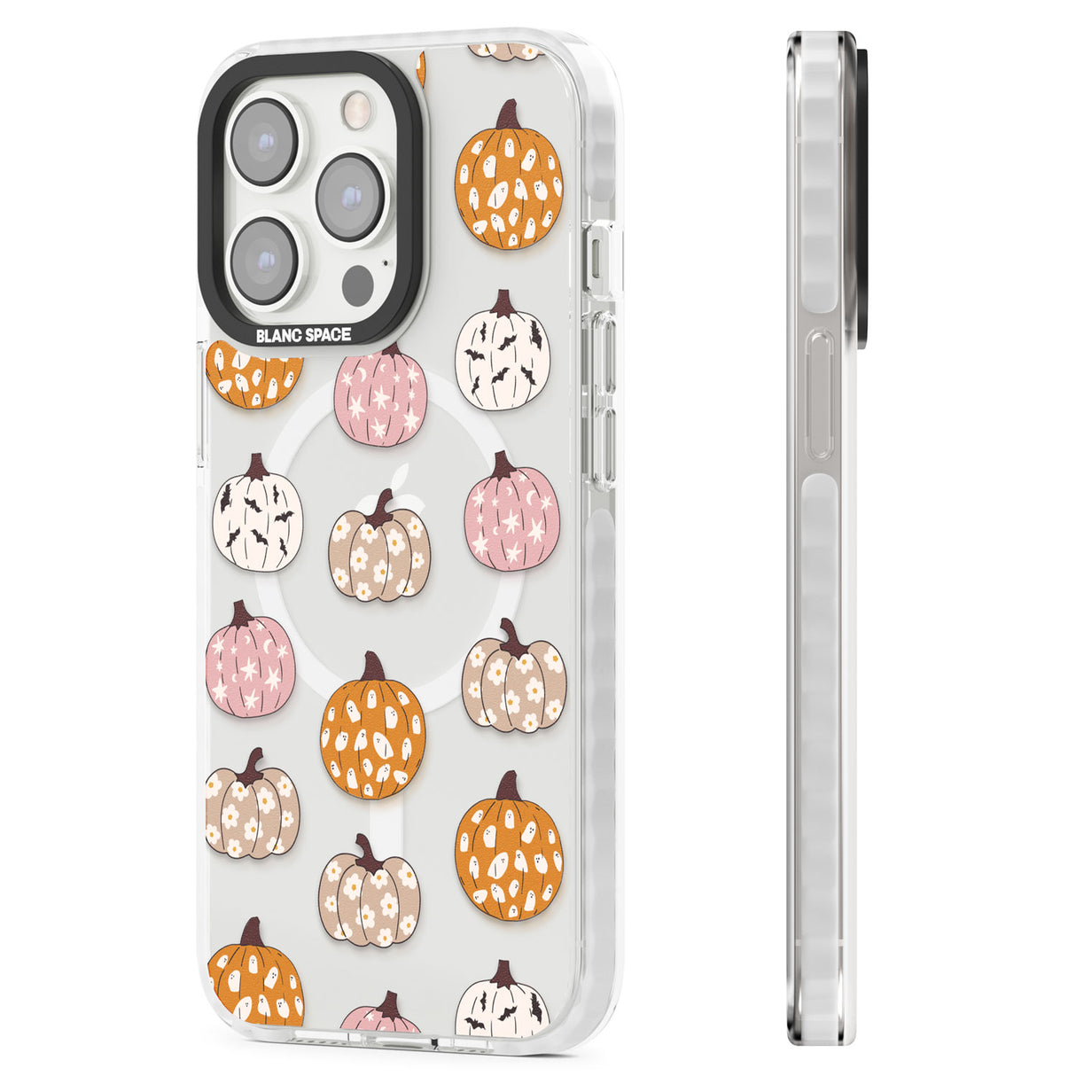 Floral Pumpkins Magsafe Impact Phone Case for iPhone 13 Pro, iPhone 14 Pro, iPhone 15 Pro