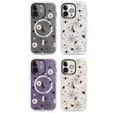 Spiders and Flowers Pattern Magsafe Impact Phone Case for iPhone 13 Pro, iPhone 14 Pro, iPhone 15 Pro