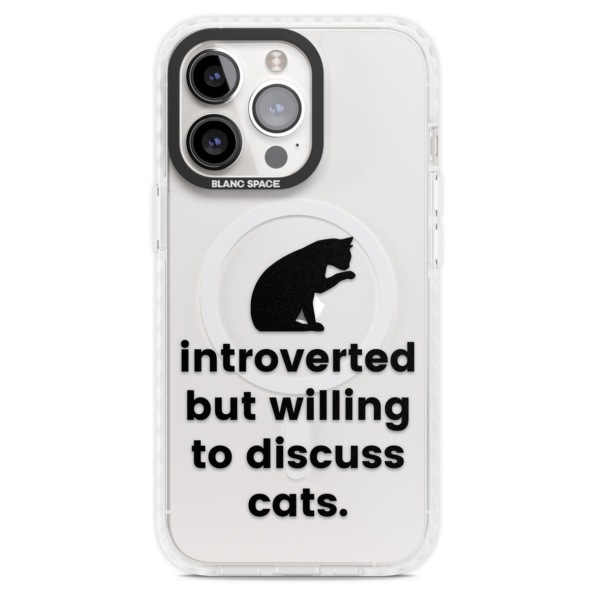 Introverted But Willing To Discuss Cats Magsafe Impact Phone Case for iPhone 13 Pro, iPhone 14 Pro, iPhone 15 Pro