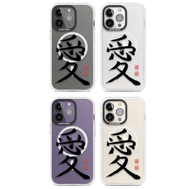 Japanese Kanji - Love Magsafe Impact Phone Case for iPhone 13 Pro, iPhone 14 Pro, iPhone 15 Pro