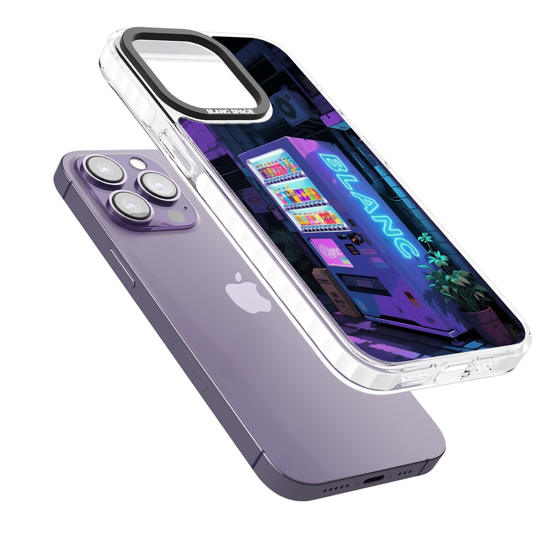 Shibuya Glow Japanese iPhone case featuring a glowing Tokyo vending machine, neon signage, and moody purple alleyway | Impact Magsafe case for iPhone 13 Pro, iPhone 14 Pro, iPhone 15 Pro