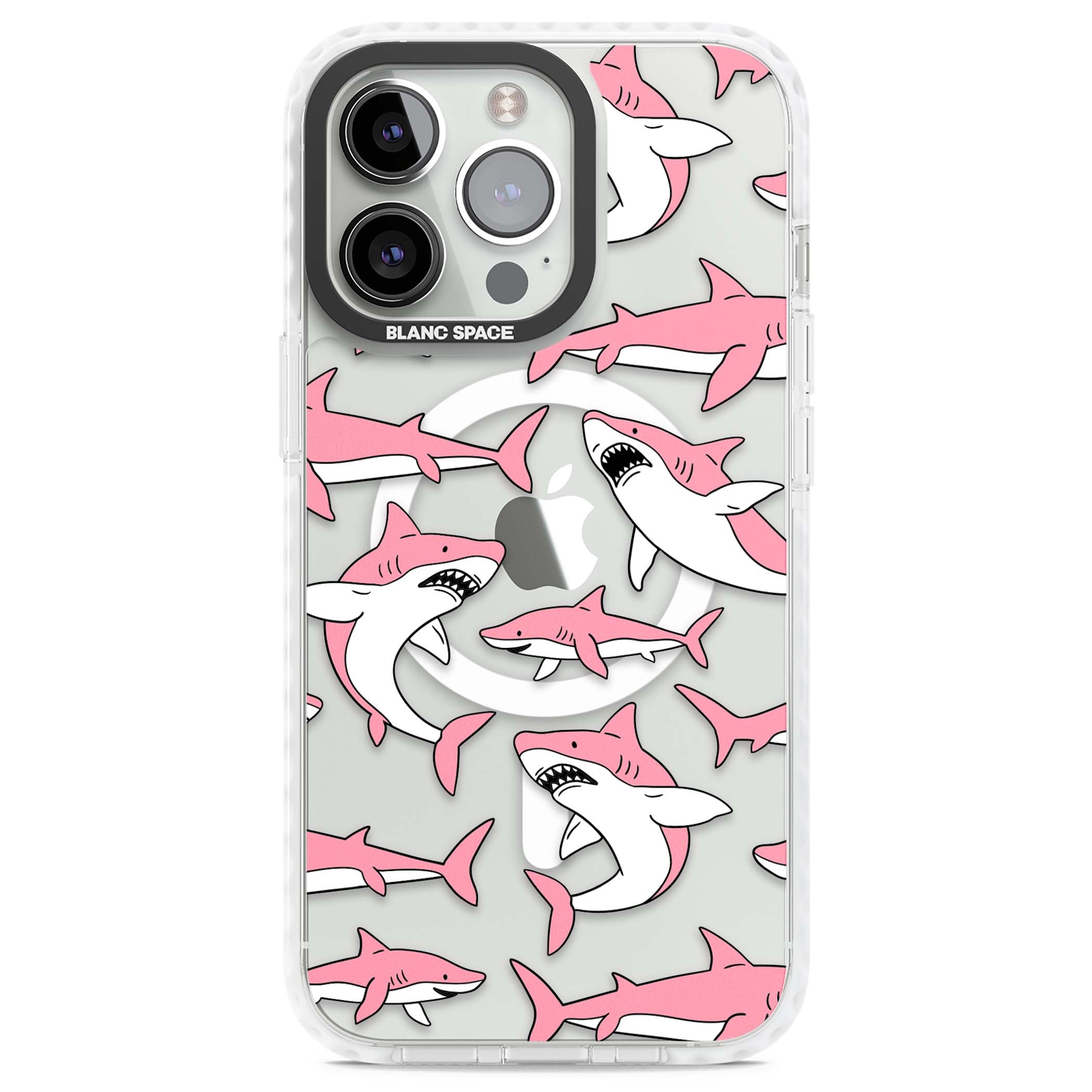 Bubblegum Sharks for her iPhone case | Impact Magsafe case for iPhone 13 Pro, iPhone 14 Pro, iPhone 15 Pro