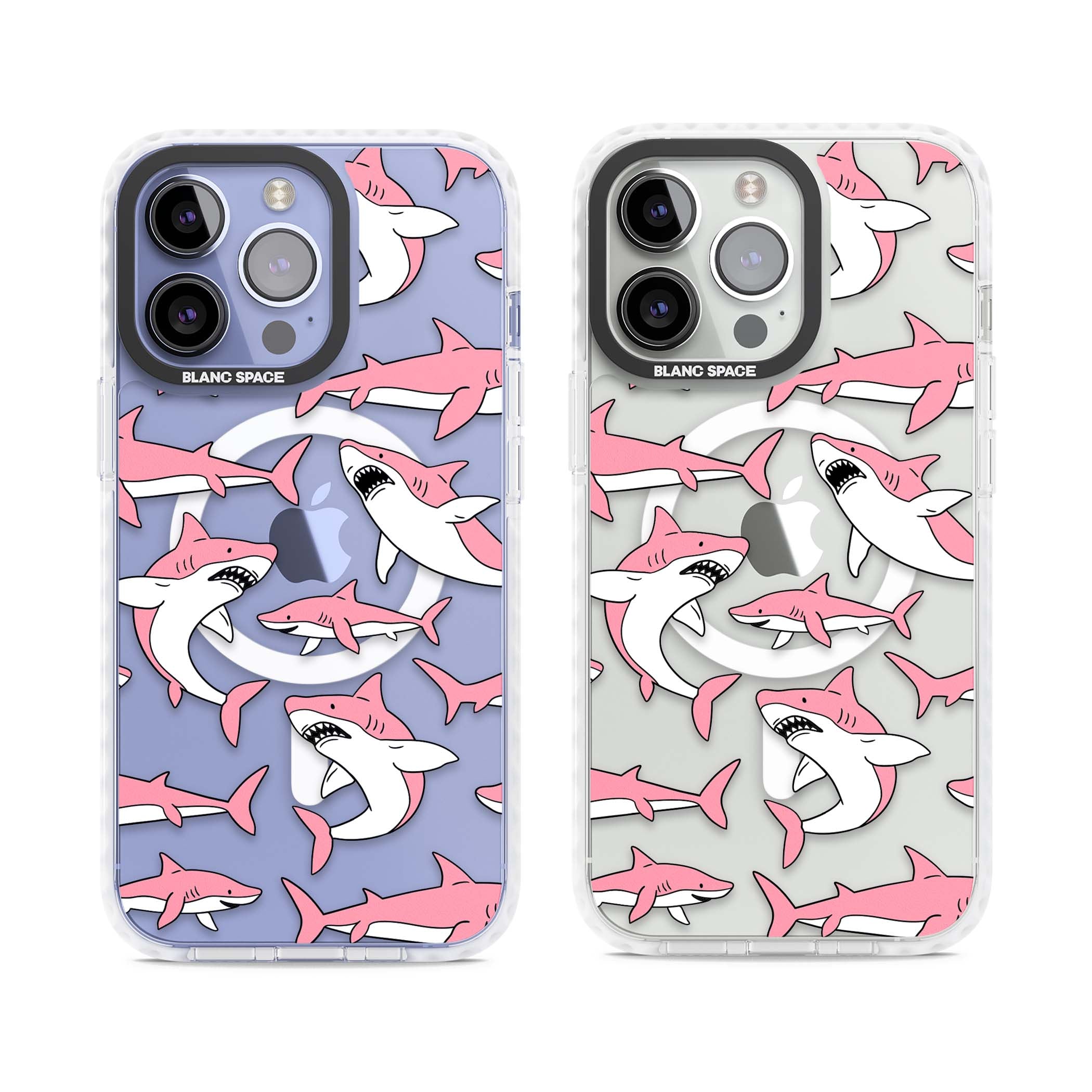 Bubblegum Sharks for her iPhone case | Impact Magsafe case for iPhone 13 Pro, iPhone 14 Pro, iPhone 15 Pro