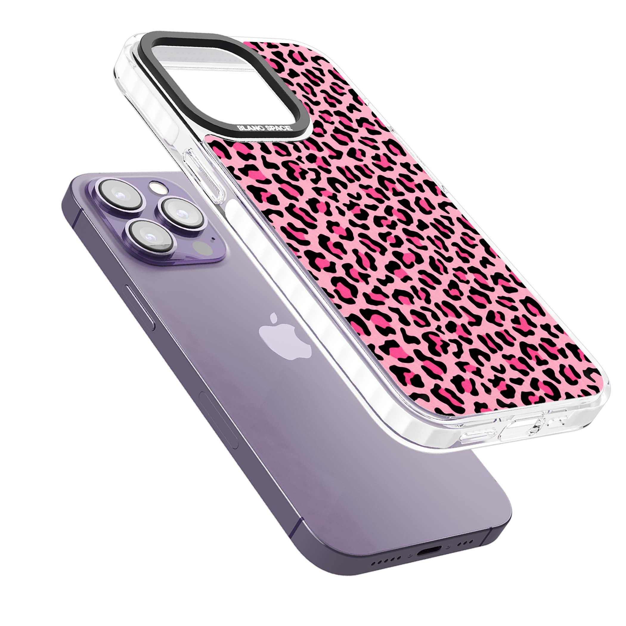 Pink Leopard baddie iPhone case | Impact Magsafe case for iPhone 13 Pro, iPhone 14 Pro, iPhone 15 Pro