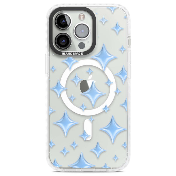 Blue Puff Sparkle Pattern