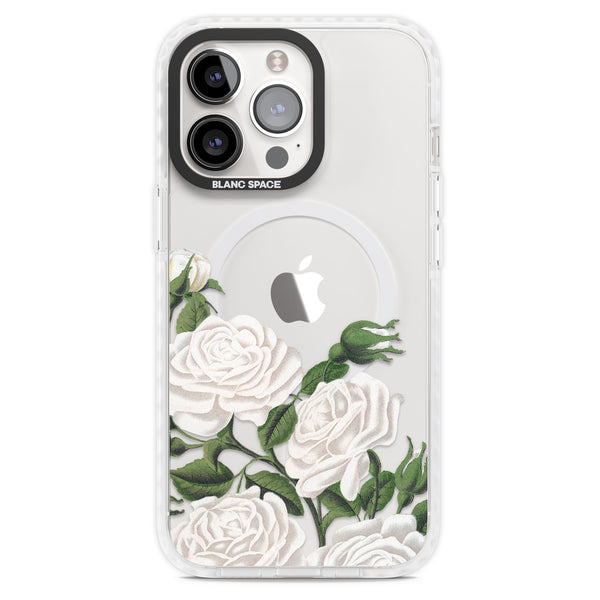 White Vintage Painted Flowers