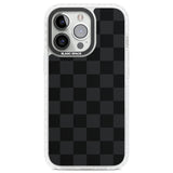 BLACK CHECKERED Clear Impact Phone Case for iPhone 13 Pro, iPhone 14 Pro, iPhone 15 Pro