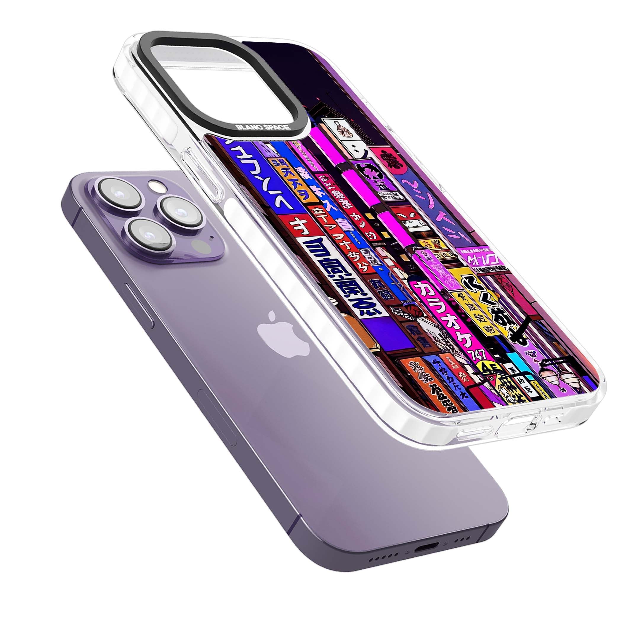 NEON NIGHT anime iPhone case | Clear Impact case for iPhone 13 Pro, iPhone 14 Pro, iPhone 15 Pro