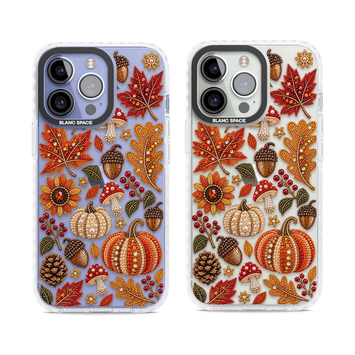Beaded Autumn iPhone case | Clear Impact case for iPhone 13 Pro, iPhone 14 Pro, iPhone 15 Pro