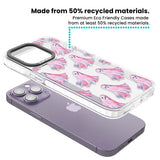 Pink Ghosts Clear Impact Phone Case for iPhone 13 Pro, iPhone 14 Pro, iPhone 15 Pro