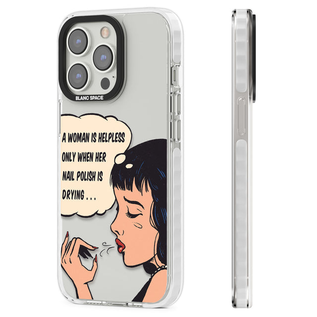 Drying Nails - Pop Art Clear Impact Phone Case for iPhone 13 Pro, iPhone 14 Pro, iPhone 15 Pro