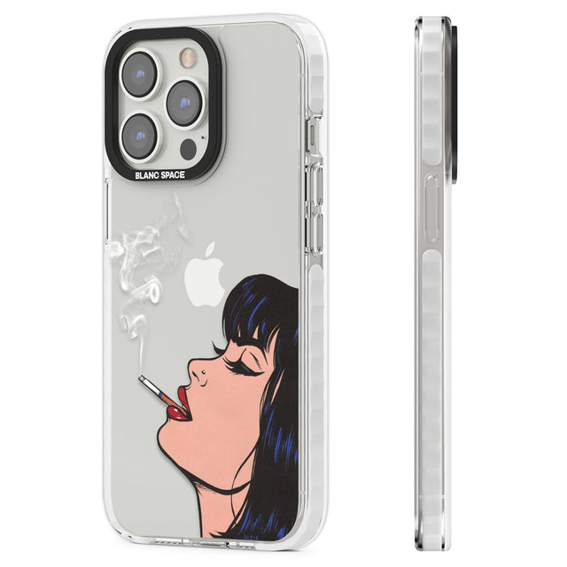 Stress Relief - Pop Art Clear Impact Phone Case for iPhone 13 Pro, iPhone 14 Pro, iPhone 15 Pro