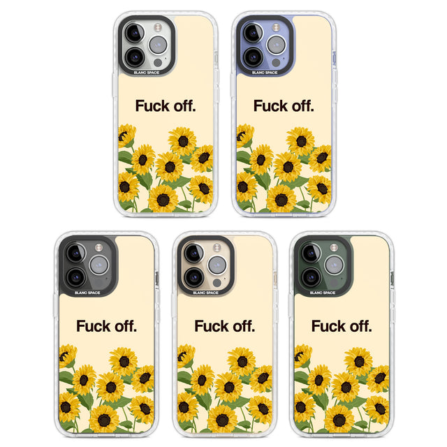 Fuck off Clear Impact Phone Case for iPhone 13 Pro, iPhone 14 Pro, iPhone 15 Pro