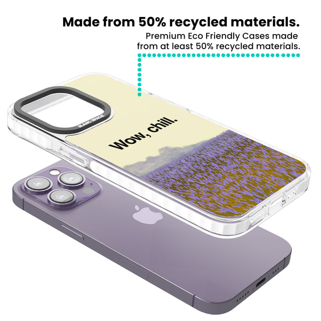 Wow, chill Clear Impact Phone Case for iPhone 13 Pro, iPhone 14 Pro, iPhone 15 Pro