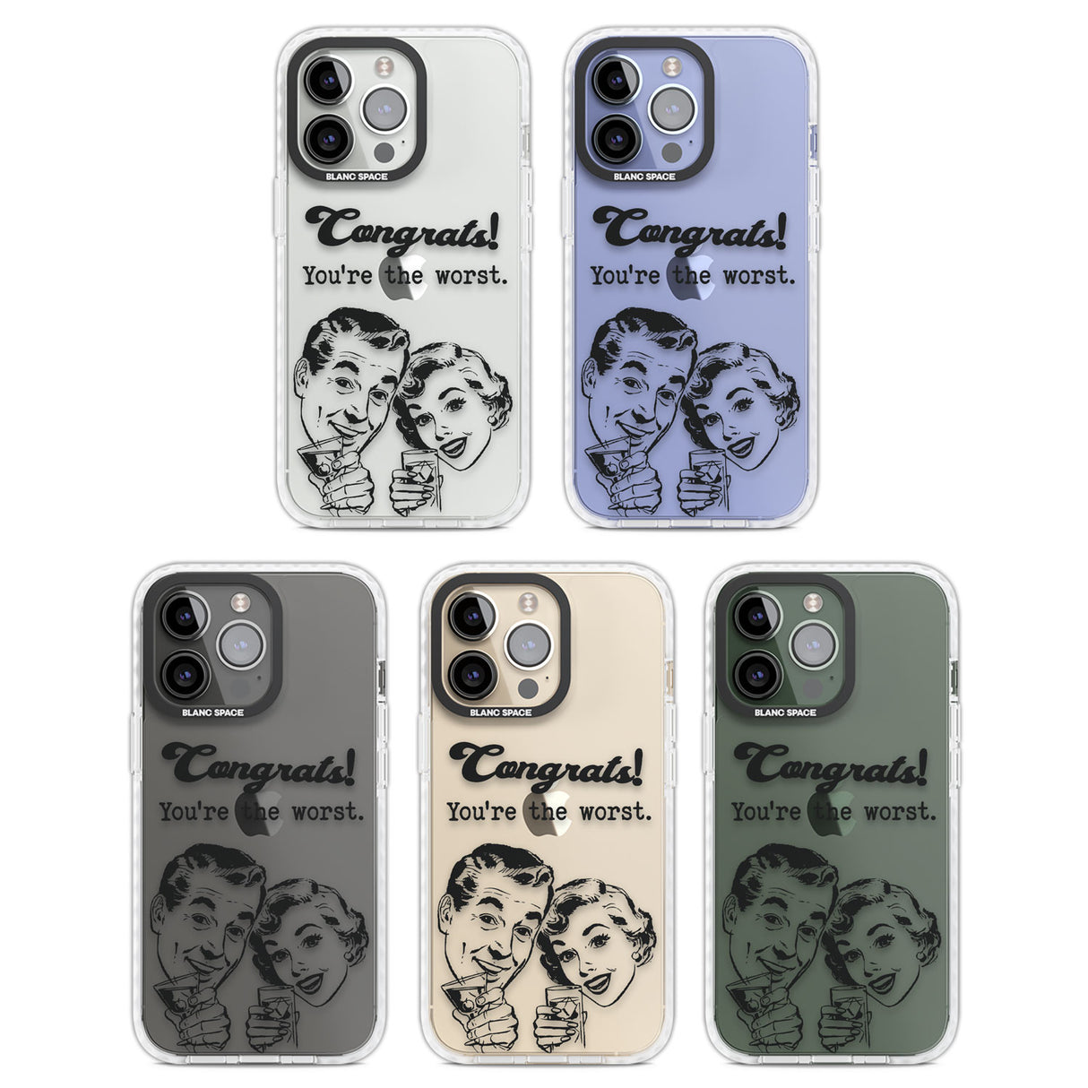 Congrats! You're the worst Clear Impact Phone Case for iPhone 13 Pro, iPhone 14 Pro, iPhone 15 Pro