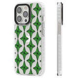 Emerald Stars Pattern (Clear) Clear Impact Phone Case for iPhone 13 Pro, iPhone 14 Pro, iPhone 15 Pro