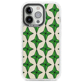 Emerald Stars Pattern Clear Impact Phone Case for iPhone 13 Pro, iPhone 14 Pro, iPhone 15 Pro