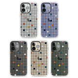 Earthtone Clear Geometric Grid Clear Impact Phone Case for iPhone 13 Pro, iPhone 14 Pro, iPhone 15 Pro