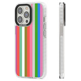 Vibrant Stripes Clear Impact Phone Case for iPhone 13 Pro, iPhone 14 Pro, iPhone 15 Pro