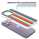 Vibrant Stripes Clear Impact Phone Case for iPhone 13 Pro, iPhone 14 Pro, iPhone 15 Pro