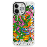 Psychedelic Jungle Dragon Clear Impact Phone Case for iPhone 13 Pro, iPhone 14 Pro, iPhone 15 Pro