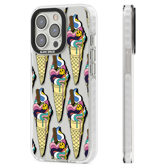 Trip & Drip Ice Cream Clear Impact Phone Case for iPhone 13 Pro, iPhone 14 Pro, iPhone 15 Pro