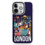 London Calling Clear Impact Phone Case for iPhone 13 Pro, iPhone 14 Pro, iPhone 15 Pro