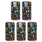 Colourful Confetti Pebbles (Black) Clear Impact Phone Case for iPhone 13 Pro, iPhone 14 Pro, iPhone 15 Pro