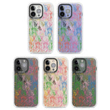 Multicolour Liberty Line Pattern Clear Impact Phone Case for iPhone 13 Pro, iPhone 14 Pro, iPhone 15 Pro