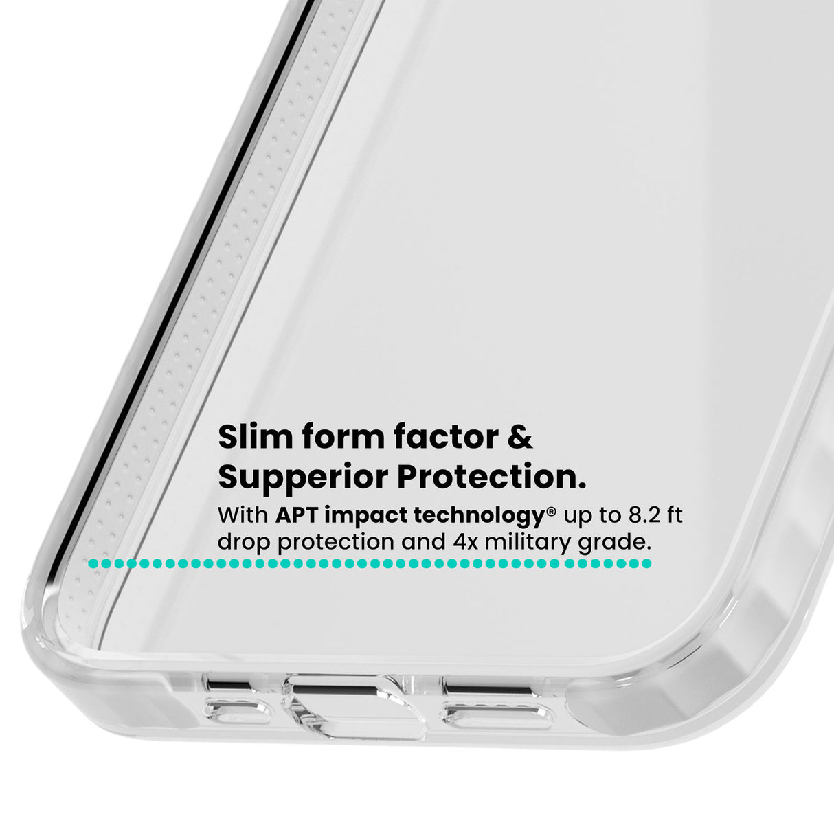 In Touch Clear Impact Phone Case for iPhone 13 Pro, iPhone 14 Pro, iPhone 15 Pro