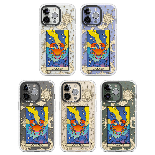 Celestial Zodiac - Cancer Clear Impact Phone Case for iPhone 13 Pro, iPhone 14 Pro, iPhone 15 Pro